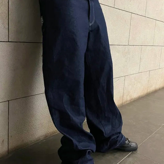 blue baggy jean vamps